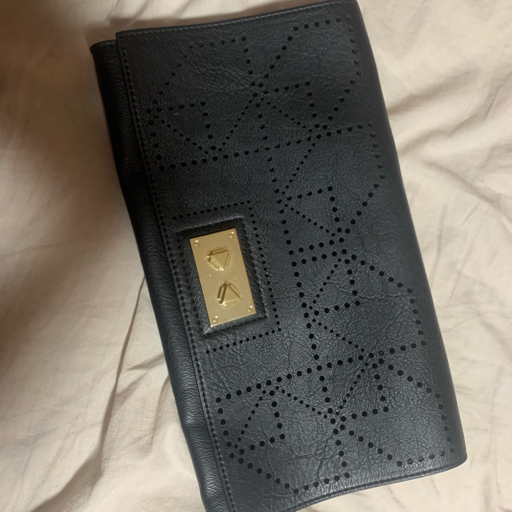 Black Clutch with gold detail